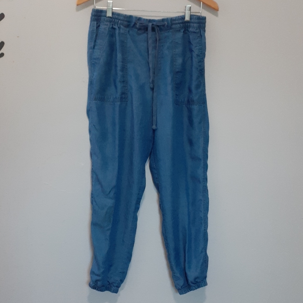 GAP Chambray Tencel Jogger Utility Drawstring Pant
